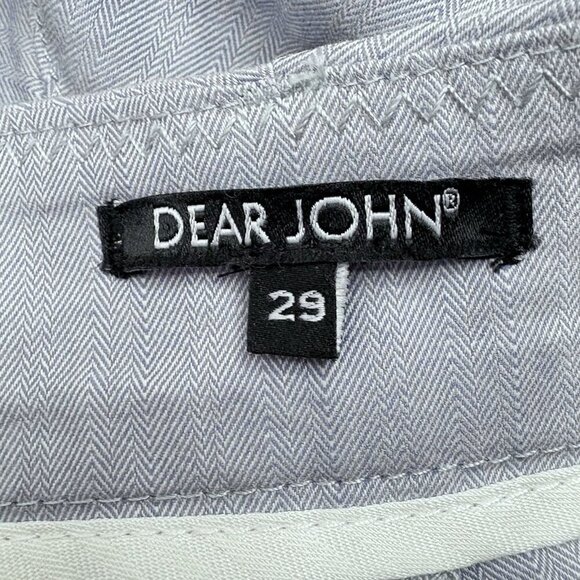 Dear John Chambray Blue Mini Oxford Shorts Herringbone Design Women’s 29 COASTAL - Picture 6 of 9